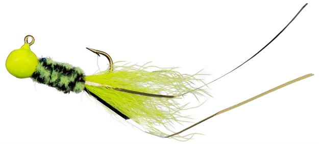 Picture of Slater's Jigs Double Trouble Jigs, #6 Hook, 1/32 Oz. 12/Cd, Chartreuse/Black & Chartreuse/Chartreuse