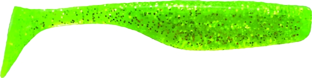 Picture of Slayer Inc. Sinister Swim Tail (S.S.T.), 3 1/2", Chartreuse Silver Glitter, 10/Pack