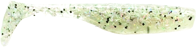 Picture of Slayer Inc. Sinister Swim Tail (S.S.T.), 3 1/2", Clear Holographic, 10/Pack