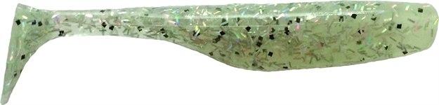 Picture of Slayer Inc. Sinister Swim Tail (S.S.T.), 3 1/2", Ghost Shrimp Glow, 10/Pack