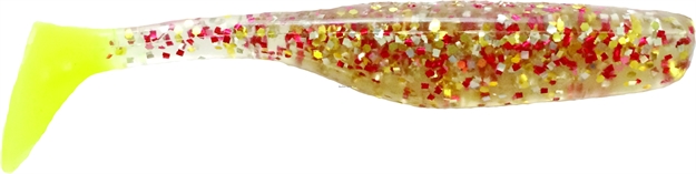 Picture of Slayer Inc. Sinister Swim Tail (S.S.T.), 3 1/2", Pepper Death Chartreuse Tail, 10/Pack