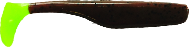 Picture of Slayer Inc. Sinister Swim Tail (S.S.T.), 3 1/2", Pumpkin Seed Lime Tail, 10/Pack