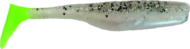 Picture of Slayer Inc. Sinister Swim Tail (S.S.T.), 3 1/2", Silver Phantom Lime Tail, 10/Pack