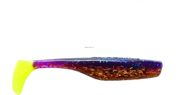 Picture of Slayer Inc. Sinister Swim Tail (S.S.T.), 3 1/2", Tiger Chartreuse Tail, 10/Pack