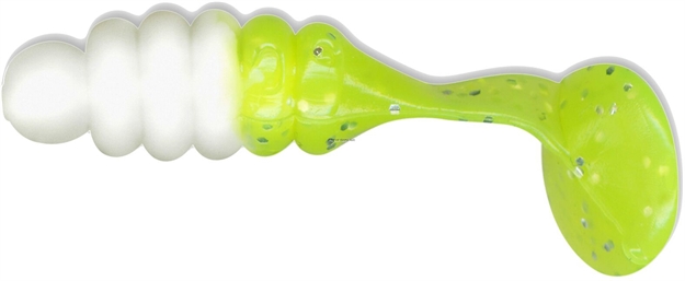 Picture of Slider Crappie Panfish Grub 1", White Chartreuse 18/Pack