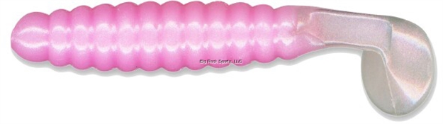 Picture of Slider Crappie/Panfish Grub W/Vibratail, 1 1/2", Pink Pearl Tail, 18/Pack