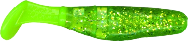 Picture of Slider Double Action Minnow Grub, 2 1/8", Lemonade Chartreuse, 10/Bag