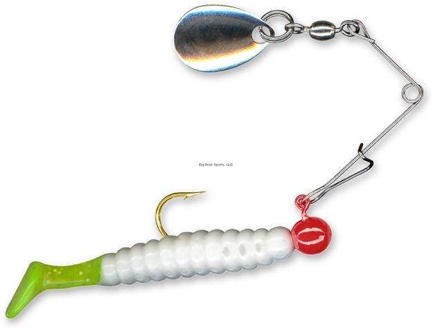 Picture of Slider Spin Jig  1/8 Oz. White/Chartreuse Tail
