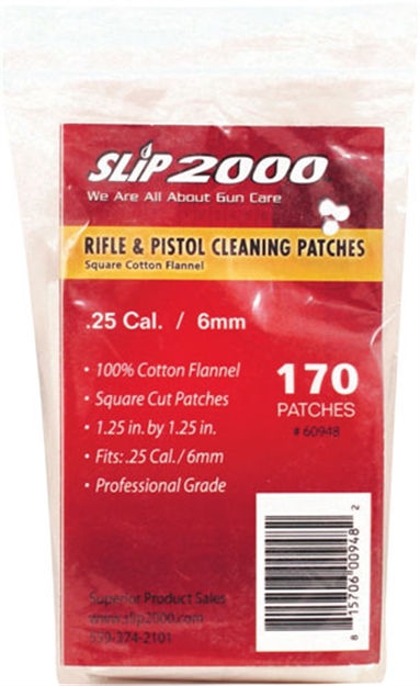 Picture of Slip 2000 2000 Cleaning Patches 1.25" Square 25Cal/6Mm 170-Ba! 60948 815706009482