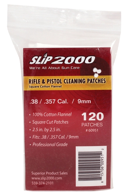 Picture of Slip 2000 2000 Cleaning Patches 2.5"Sq .38/357/40/9Mm 120-Pac! 60951