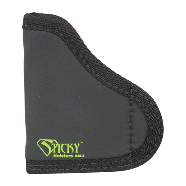 Picture of  Sticky Holsters Sm3 Sm-3  Iwb Size 3 Black/Green Latex Free Rubber Fits .380 Semi-Auto W/Laser Fits UP TO 2.75" Barrel Ambidextrous 858426004023