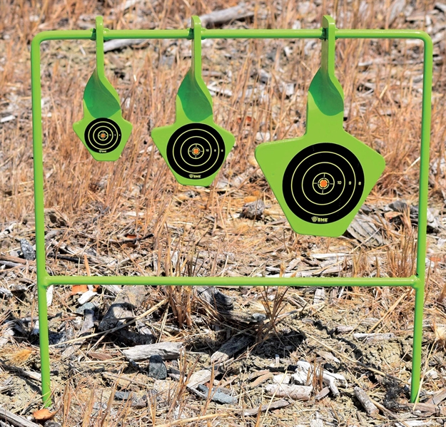 Picture of  Sme Smest22 Spinning Target  Rimfire Pistol/Rifle Steel Black/Green Bullseye Illustration Impact Enhancement Motion