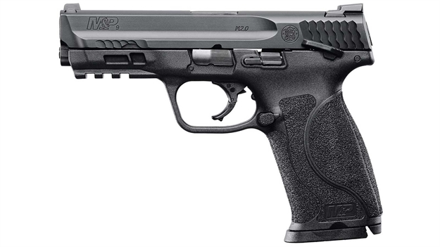 Picture of  Smith & Wesson 11524 M&P M2.0 9Mm Luger 4.25" Barrel 17+1 ,  Black Polymer Frame With Picatinny Acc. Rail , Black Armornite Stainless Steel Slide , Interchangeable Backstrap Grip , Manual Safety