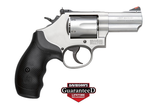 Picture of  Smith & Wesson 10061 Model 66 Combat Magnum 357 Mag OR 38 S&W Spl +P Stainless Steel 2.75" 2 Piece Barrel, 6 Shot   K-Frame, Full-Length Extractor Rod, Synthetic Grip, Internal Lock 022188868005