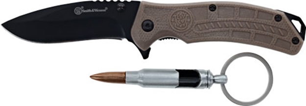 Picture of Smith & Wesson Knife 3" Spring Assist Folder W/Bullet Opnr Promoq3< 1188452