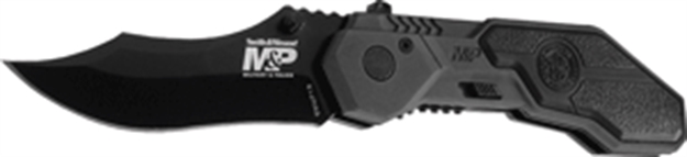 Picture of Smith & Wesson Knife M&P Spring Assist 2.9" S/S Blackened Aluminum SWMP1B 028634701063