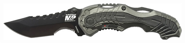 Picture of Smith & Wesson Knife M&P Spring Assist 3.4" Grey Serrated
