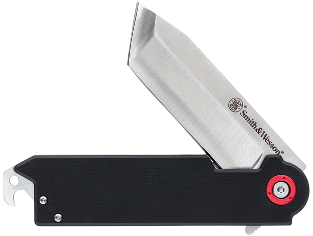 Picture of  Smith & Wesson Knives 1193144 Big Benji  3.50" Folding Plain Stainless Steel Blade 4.25" Black