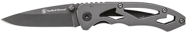 Picture of  Smith & Wesson Knives Ck400cp Skeletonized  2.20" Folding Drop Point Plain Stainless Steel Blade 3.20" Handle Includes Pocket Clip 028634707164