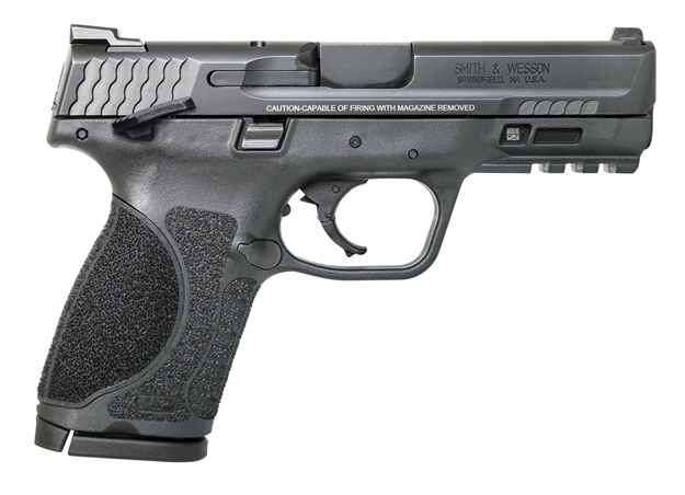 Picture of  Smith & Wesson LE 11678 M&P 40 M2.0 Compact 40 Smith & Wesson (S&W) Double 4" TS 13+1 Black Interchangeable Backstrap Grip Black Polymer Frame Black Armornite Stainless Steel Slide