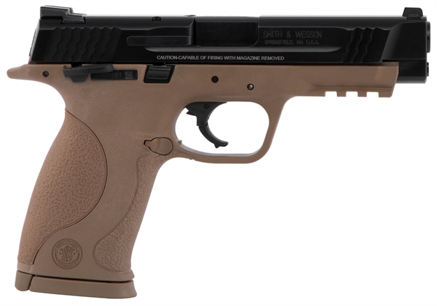 Picture of Smith & Wesson LE 309556 M&P 45 
45 Automatic Colt Pistol (Acp) Double 4.5" 10+1 Flat Dark Earth Interchangeable Backstrap Grip Black Stainless Steel Slide