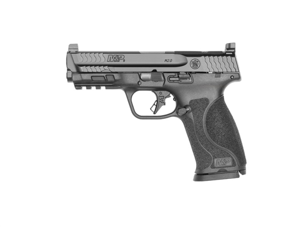 Picture of  Smith & Wesson 13564 M&P M2.0  Full Size 9Mm Luger 17+1, 4.25" Black Armornite Stainless Steel Barrel & Optic Ready/Serrated Slide, Matte Black Polymer Frame W/Picatinny Rail 022188889703