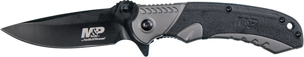 Picture of Smith & Wesson M&P 2.0 Clip Folder, Ultra-Glide Technology, Black Oxide Blade Coating 3.5" Blade, Thumbstud, Rubberized Alum Handle