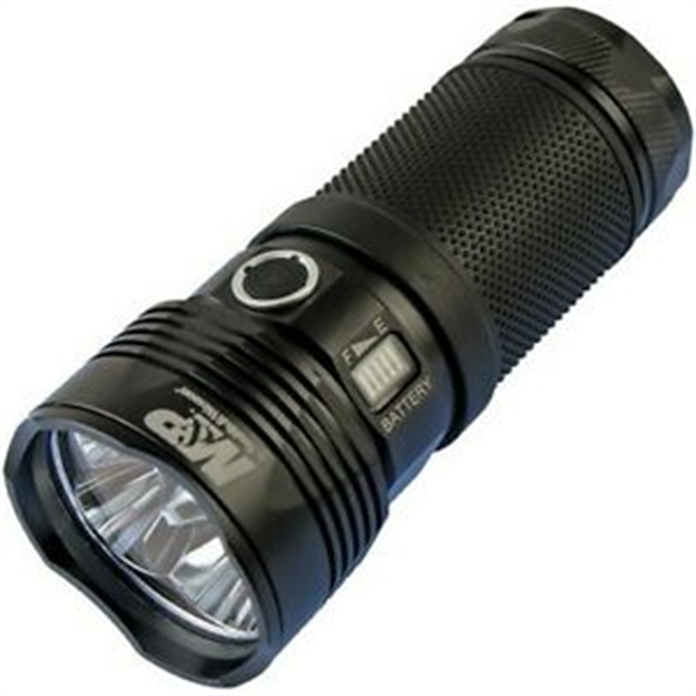 Picture of Smith & Wesson M&P Night Terror Led Flashlight With 4 Rechargeable 18650 Batteries Aluminum Black