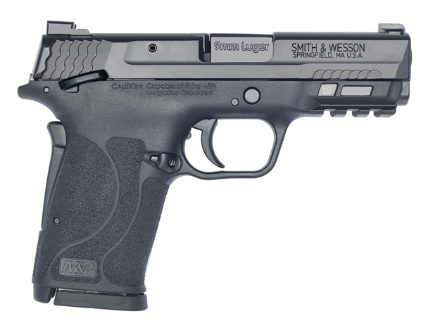 Picture of Smith & Wesson Shield EZ M&P9 Semi-Auto Pistol, 9Mm, 3.675" Bbl, Black, Thumb Safety Night Sights, 8+1 Rnds 13001-SW