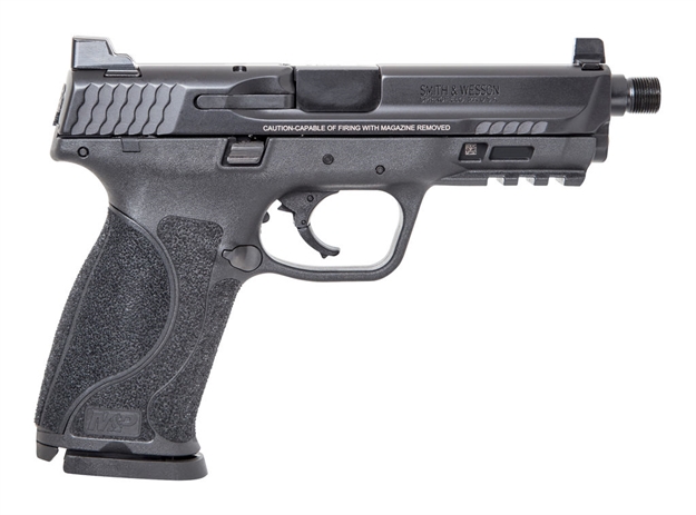 Picture of Smith & Wesson M&P 9 M2.0 Semi-Auto Pistol, 9Mm, 4.6" Threaded Bbl, Black, Polymer Grip, 17+1 Rnd, NO Thumb Safety 11770