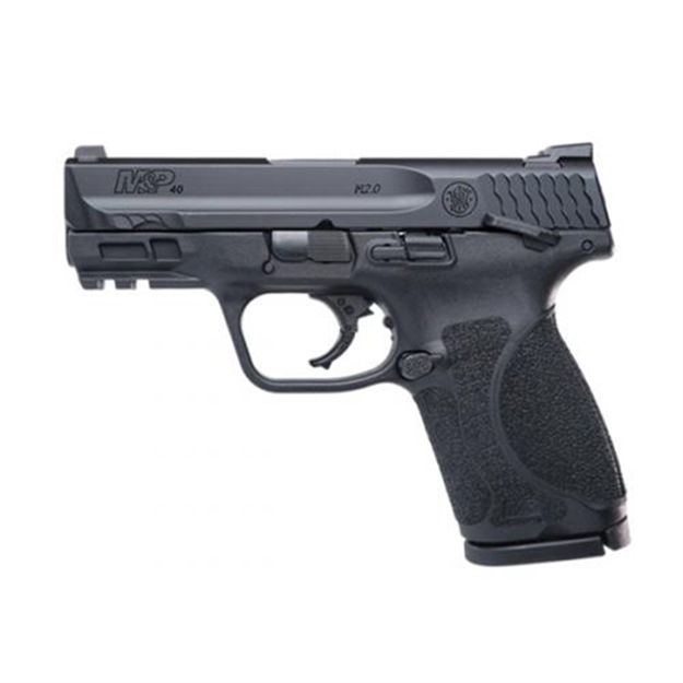 Picture of  Smith & Wesson 11695 M&P M2.0  Compact 40 S&W 13+1, 3.60" Black Steel Barrel, Black Armornite Serrated Steel Slide & Polymer Frame W/Picatinny Rail