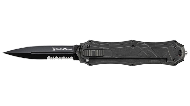 Picture of Smith & Wesson Knives S&W Otf Assist, Dagger Serrated 3.6" SWOTF9BS 028634709779