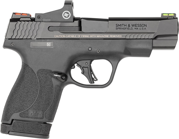 Picture of Smith & Wesson|Smith & Wesson Performance Ctr PC M&P 9 Shield Plus Semi-Auto Pistol, 9Mm, 4" Bbl, Black, NO Thumb Safety, F.O.,Ct Red Dot, 1-10 & 1-13 Rnd Mags 13251