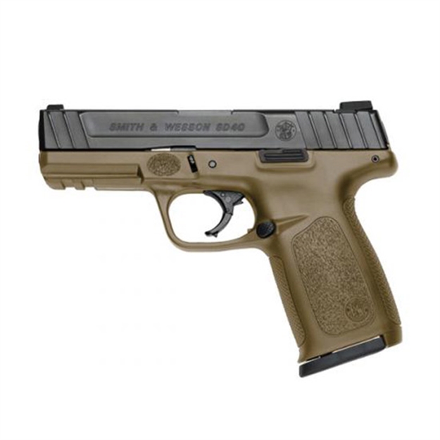 Picture of Smith & Wesson Sd40 Semi-Auto Pistol, 40S&W, 4" Bbl, Matte Black Slide, Fde Frame, 14+1 Rnd, Polymer Grip 11999