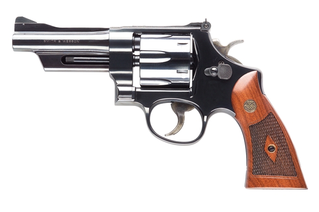 Picture of  Smith & Wesson 150339 Model 27 Classic 357 Mag OR 38 S&W Spl +P Blued Carbon Steel 4" Barrel, 6Rd  Cylinder & N-Frame, Checkered Square Butt Walnut Grip 022188134360
