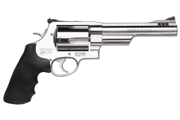 Picture of Smith & Wesson 500 Std Stainless Revolver 500 , 6.5 In, Syn Grp, 5 Rnd, XL S/S Frame 163565 022188635652