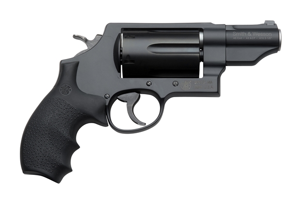 Picture of  Smith & Wesson 162410 Governor *Ma Compliant 45 Colt (Lc) OR 2.50" 410 Gauge, 2.75" Black Barrel, 6Rd  Black Pvd Cylinder, Black Scandium Alloy Z-Frame, Polymer Grip