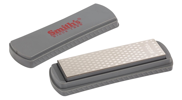 Picture of  Smiths Products 51312 Dualgrit Double-Sided Sharpening Stone 6" Diamond Sharpener Medium/Fine Gray 027925513125