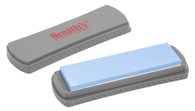 Picture of  Smiths Products 51314 Dualgrit Double-Sided Whetstone 6" Grit Sharpener Medium Gray 027925513149