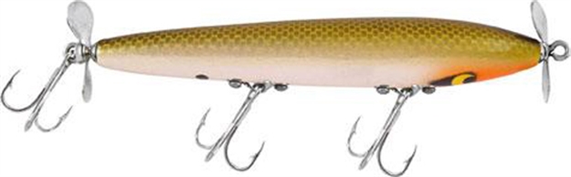 Picture of Smithwick Devil's Horse Twin Prop Topwater Lure, 4 1/2", 1/2 Oz, Blackback/Dark Green Scale, Floating AF290 049575200903