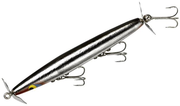 Picture of Smithwick Devil's Horse Twin Prop Topwater Lure, 4 1/2", 3/8 Oz, Chrome/Blackback, Floating AF131