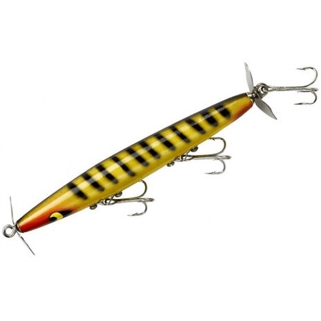 Picture of Smithwick Devil's Horse Twin Prop Topwater Lure, 4 1/2", 1/2 Oz, Yellow/Black Stripes, Floating AF205