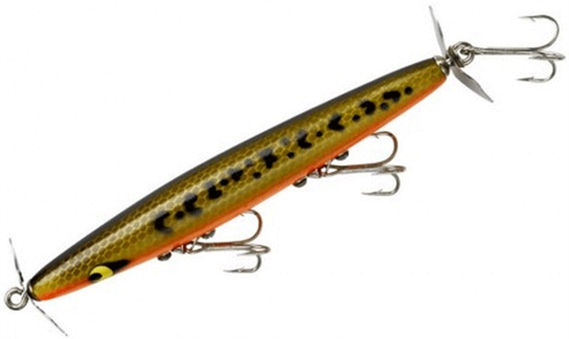 Picture of Smithwick Devil's Horse Twin Prop Topwater Lure, 4 1/2", 3/8 Oz, Bass Orange Belly, Floating