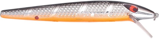 Picture of Smithwick Suspending Super Rogue Jerkbait, 5", 3/8 Oz, Chrome/Blackback/Orange Belly