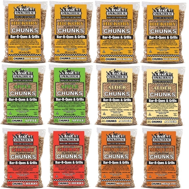 Picture of Smokehouse All Natural Flavored Wood Chunks 12 Pack Assorted