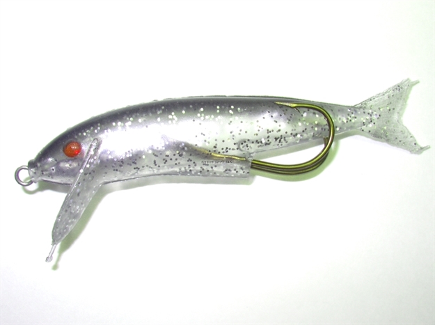 Picture of Snag Proof Mini-Minnow Swimming Minnow, 3 1/2", 1/8 Oz, SZ 1 Double Hook, Clear/Black, Floating