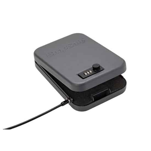 Picture of  Snapsafe 75230 Lock Box  Large Combination/Key Entry Black Steel 9.50" L X 6.50" W X 1.75" D 851529004327