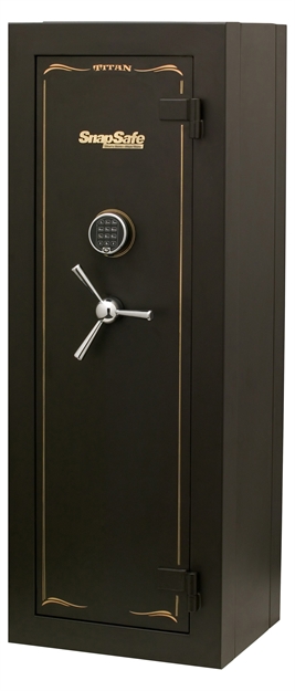 Picture of  Snapsafe 75010 Titan Modular Safe Access Code/Key Entry, Black 9 Gauge Steel, 9 Gun Slots, 12+ Long  Gun Capacity