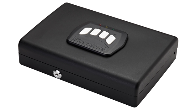 Picture of  Snapsafe 75432 Keypad Safe  Keypad/Key Entry Black Steel 11" H X 8.50" W X 2.25" D