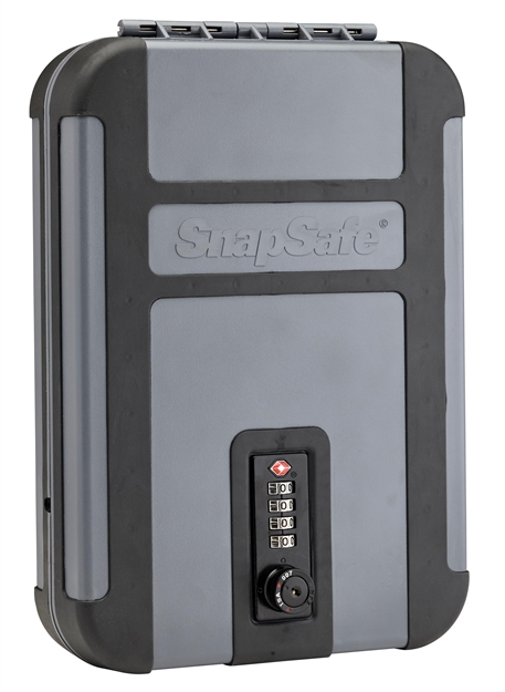 Picture of  Snapsafe 75241 Treklite Lock Box XL Combination Entry Gray Polycarbonate Holds 1 Handgun 10" W X 7" H X 2" D